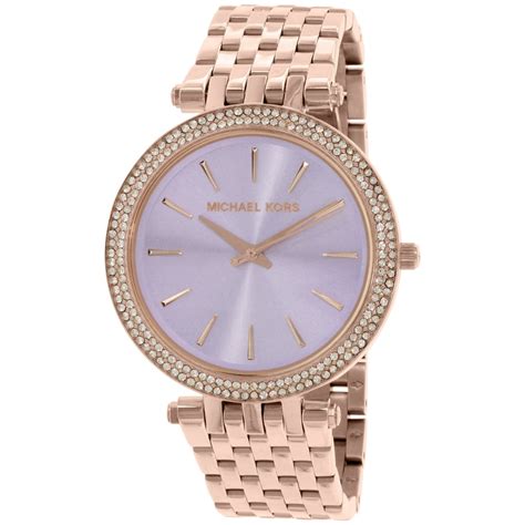 michael kors rose gold watch with blue dial|rose gold mk watch women's.